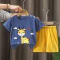 thumbnail image 2 of UAYOTSE Toddler Baby Boy Summer Winter 2Pcs Outfits Short Sleeve Pullover Tops Pants Clothes Set,Sizes 18-24 Months, 2 of 4