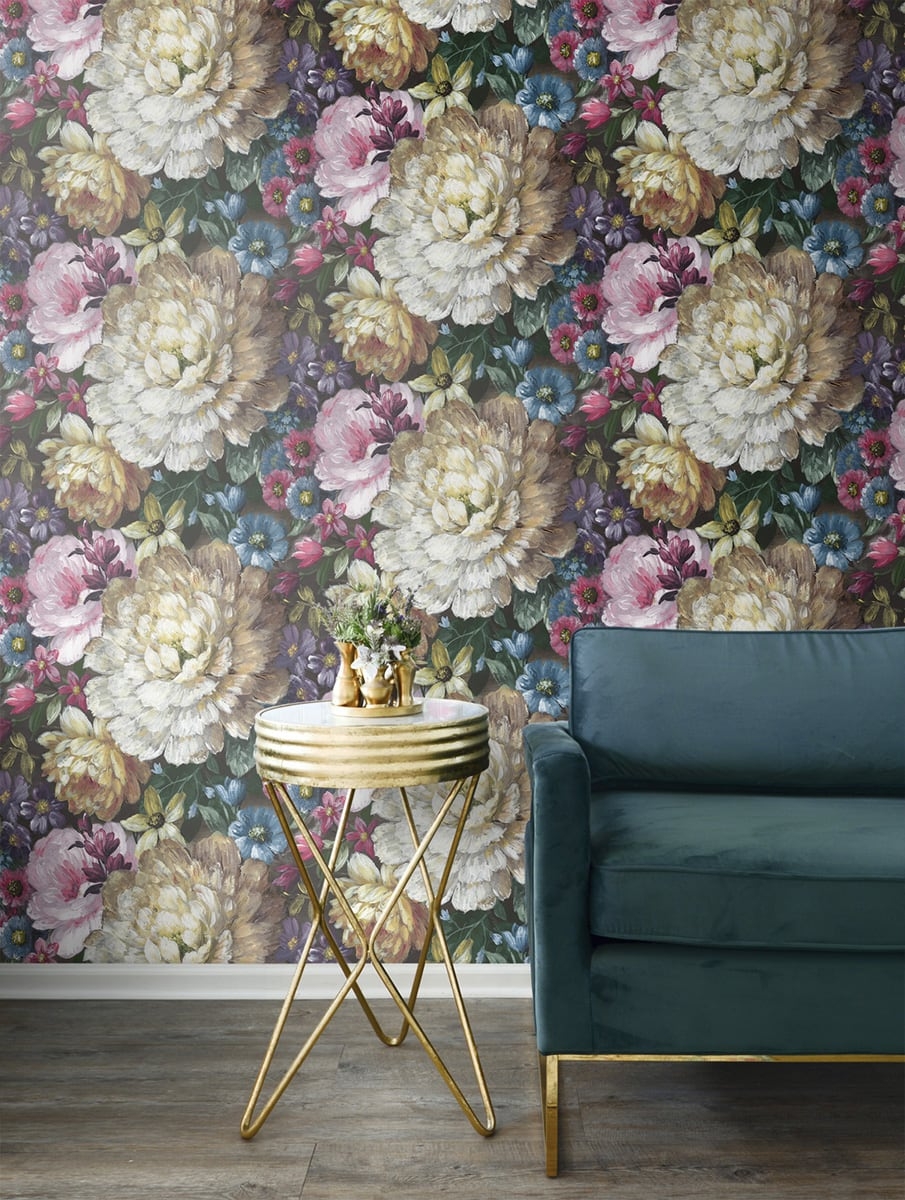 NextWall  Blooming Floral Peel And Stick Wallpaper - 20.5 in. W x 18 ft. L
