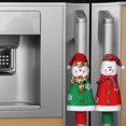 thumbnail image 3 of 4 Pieces Christmas Refrigerator Handle Covers Snowman Pattern Handle Covers Microwave Handle Covers for Home Kitchen Supplies, 3 of 5