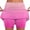 Pink, variant on Womens Shorts Flared Layered Design Adjustable Waist Soft Fabric Relaxed Silhouette for Daily Wear Red L