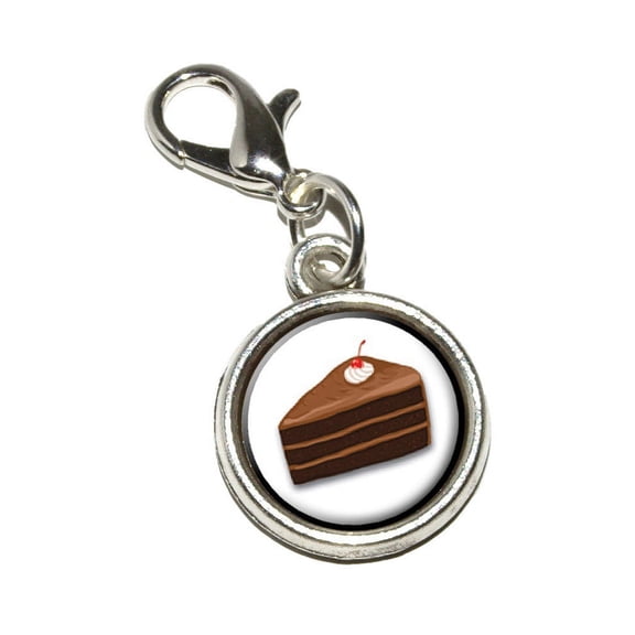 Chocolate Piece of Cake - Dessert Food Bracelet Charm