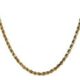 thumbnail image 2 of 14K Yellow Gold Rope Chain Necklace 20 inch 3.5 mm Diamond-cut with Lobster Clasp, 2 of 4