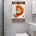 thumbnail image 3 of Lion Unframed Canvas Bathroom Wall Art Are You Pooping Funny Bathroom Wall Decor for Vintage Home Farmhouse Bathroom Decor Gothic Bathroom Decor Art Apartment Wall Decor Bathroom Pictures, 3 of 3