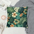 thumbnail image 2 of GOSMITH  Tropical Summer Hawaiian Flower Palm Leaves Print Corduroy Throw Pillow Covers Soft Square Throw Pillow Case Decor Sofa Living Room, 2 of 5