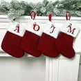 thumbnail image 6 of LShunze 7.48 Inches Monogram Christmas Stockings Red Velvet with White Super Soft Plush Cuff Embroidered Xmas Stockings Classic Personalized Stocking Decorations for Family Holiday Season Decor, 6 of 8