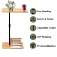 thumbnail image 5 of Jopath Adjustable TV Tray Table Side Table Tray,C Table End Table with Slots, Bamboo Table for Living Room & Bedroom,Rectangle, 5 of 8