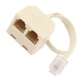 thumbnail image 2 of opvise RJ11 6P4C Male to Female 2 Way Outlet Telephone Jack Line Splitter Adapter, 2 of 5