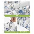 thumbnail image 4 of Blue Floral Birds Bar Stool Covers Set of 6, Farmhouse Flowers Pastoral Stretch Washable Bar Chair Covers with Backs, Removable Pub Counter Height Chair Cover for Kitchen Dining Room Cafe, 4 of 7