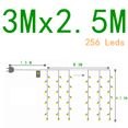 thumbnail image 3 of Guirnalda de luces LED con forma de carámbano para cortina, guirnalda de luces navideñas de hadas para Navidad, Año Nuevo, boda, hogar, habitación, patio, decoración de fiesta, 3 of 5