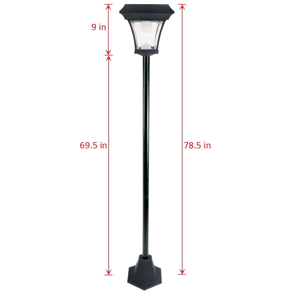 Iglow Outdoor Garden Solar Lamp Post, Standard Lamp Post Height