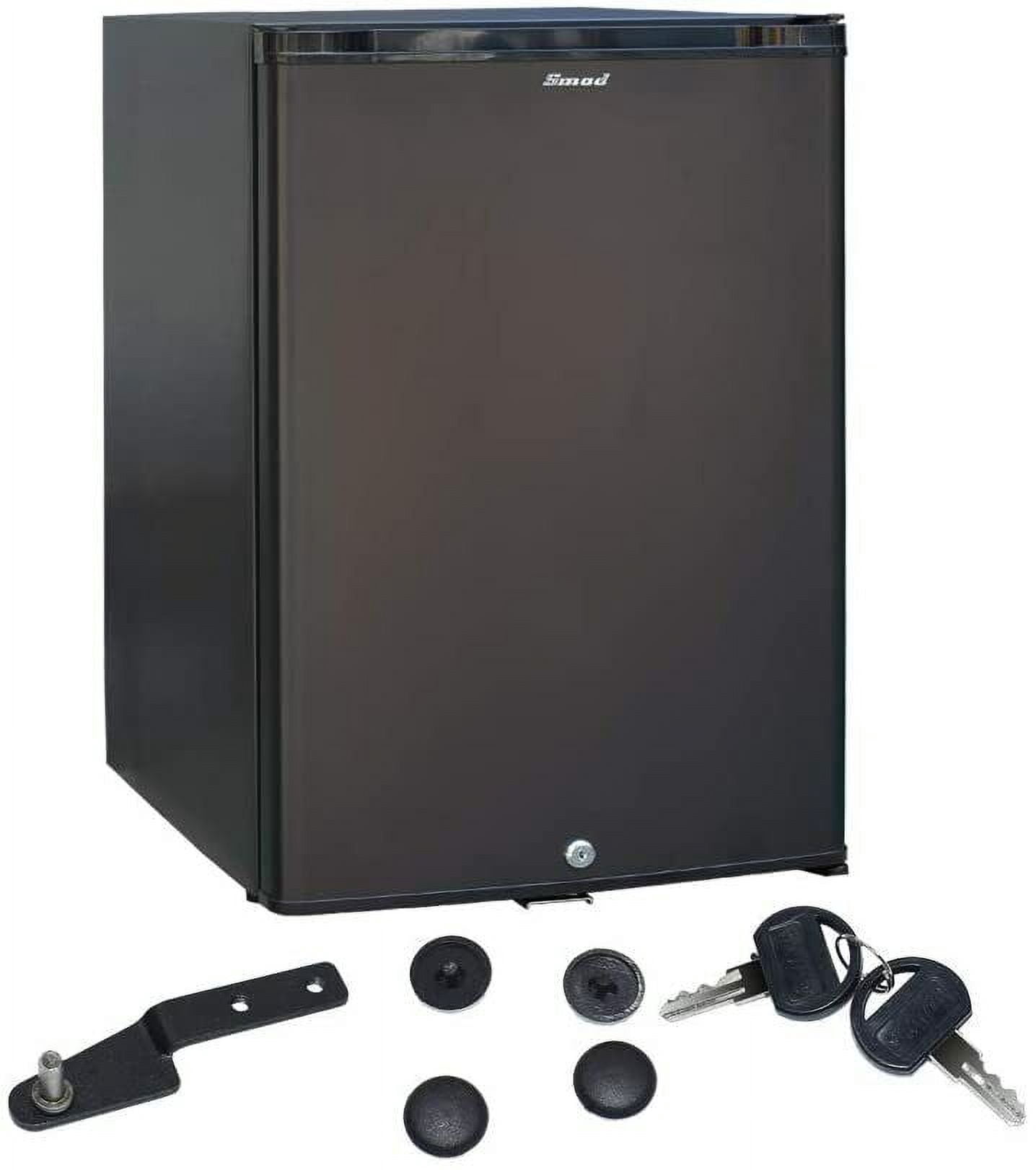 SMETA 1.7 Cu ft Portable Absorption Mini Fridge No Noise with Lock, Adjustable Foot, Reversible Door