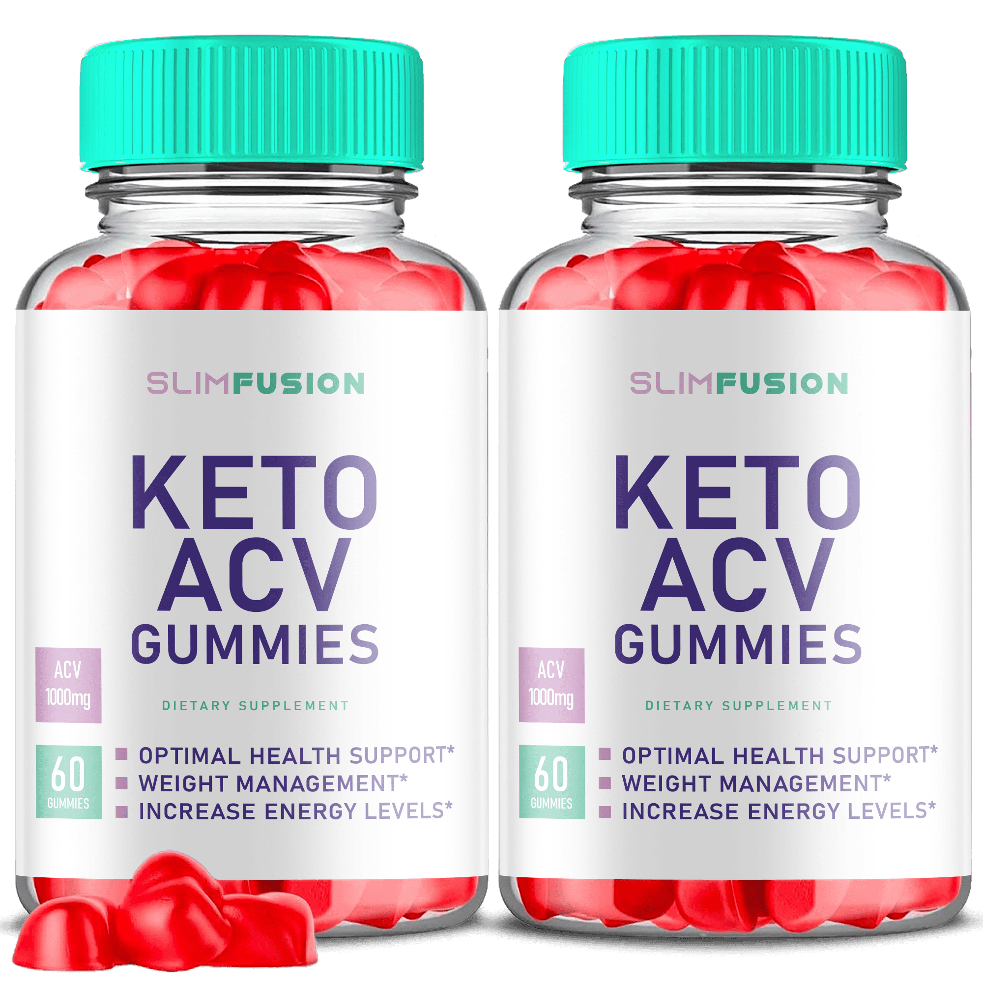 (2 Pack) Slim Fusion - Keto ACV Gummies - Apple Cider Vinegar Supplement for Weight Loss - Energy & Focus Boosting Dietary Supplements for Weight Management & Metabolism - Fat Burn - 120 Gummies