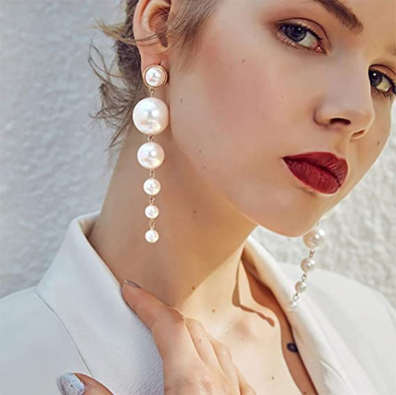 New Fashion Women Statement Boho Gold Plated Alloy Geometric Big Dangle Earrings 