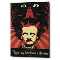 Epic Graffiti  'Poe' Giclee Canvas Wall Art - Red 26" x 40"