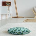 thumbnail image 3 of Nature Round Floor Cushion with Handle, Forest Blueberries on Polka Dots Wild Fruits Herbs Botanical Pattern, Pillow for Living Room & Dorms, 18" Round, Pale Blue and Dark Teal, by Ambesonne, 3 of 4