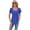 Blue, variant on Women Fashion Shirts Casual Square Neck Tees Fold Short Sleeve Swallowtail Top S-2XL