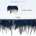 thumbnail image 3 of Fleco de Plumas de Gallo Uxcell, 2 Yardas 3-5" Fleco de Plumas Natural y Esponjoso para Manualidades [Azul Marino], 3 of 7
