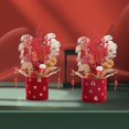 thumbnail image 4 of Florero de año nuevo chino, florero de mesa, maceta roja para decoración de porche de mesa, 4 of 7