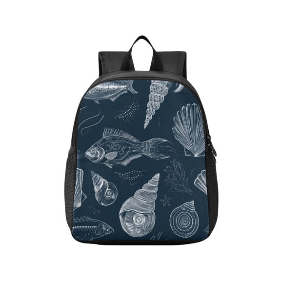 Toddler Backpack Scientific Illustration Marine Art Waterproof Lightweight Backpack Casual Mini Daypack for Daycare & Travel