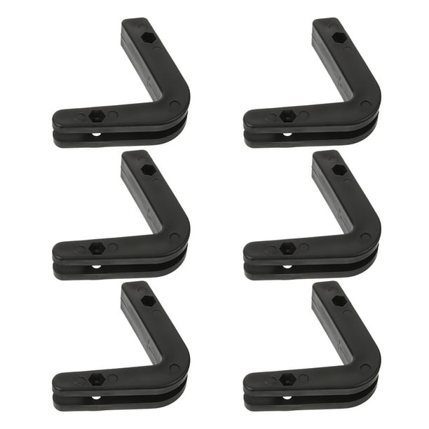 Juego de 6 ganchos pequeños para almacenar pesas, de plástico, en forma de V, para colgar pesas en la pared, accesorios de almacenamiento para barra de fitness