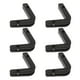 thumbnail image 1 of Juego de 6 ganchos pequeños para almacenar pesas, de plástico, en forma de V, para colgar pesas en la pared, accesorios de almacenamiento para barra de fitness, 1 of 7