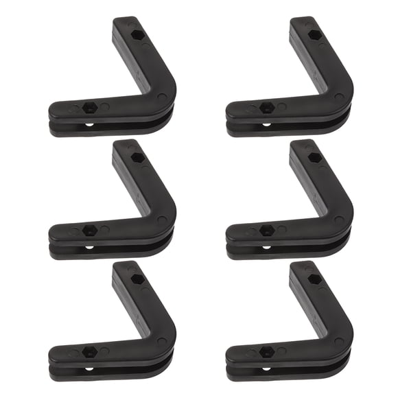Juego de 6 ganchos pequeños para almacenar pesas, de plástico, en forma de V, para colgar pesas en la pared, accesorios de almacenamiento para barra de fitness
