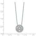 thumbnail image 2 of Sterling Silver Circle Cubic Zirconia 18in Necklace, 2 of 5