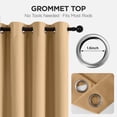 thumbnail image 4 of Cortina Joydeco Blackout de lino, 132 x 305 cm, térmica, color beige, 4 of 9