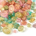 thumbnail image 2 of U8MO 1 Bag Transparent Acrylic Beads Metal Enlaced Jewelry Making 9~26x10~16x7~13mm, 2 of 8