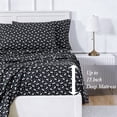 thumbnail image 4 of Summerween Crafted by Catherine Microfiber Sheet Set, King, 4-Piece, Black & White Skull Cherries, 4 of 7