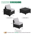 thumbnail image 2 of Clouddwell 6-Piece Outdoor Patio Set, 8-Inches Widen Armrest, All-Weather Wicker Sectional with Coffee Table, Gray, 2 of 7