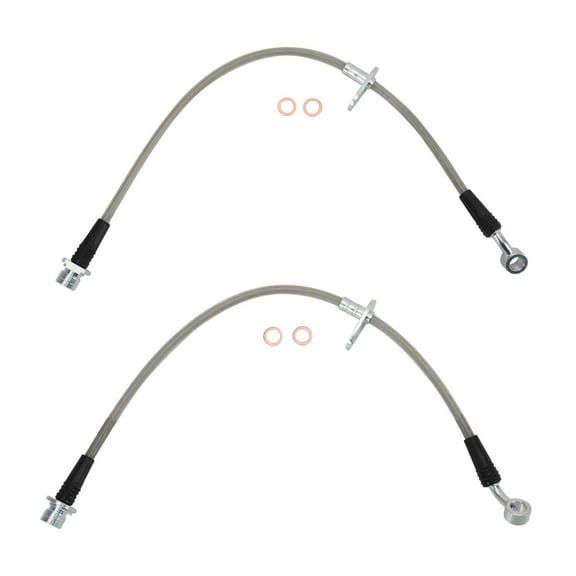 TRQ Performance Rear Brake Hose Set BLA63360 Fits Select 2003-2007 Honda Accord