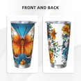 thumbnail image 3 of Susaid Spring Butterfly Flowers Print 20oz Car Cup,Insulated Coffee Cup Fully Spill Proof Travel Coffee Mug, Stainless Steel Tumbler for Work Home Outdoor Car-Straw Three-piece Set, 3 of 8