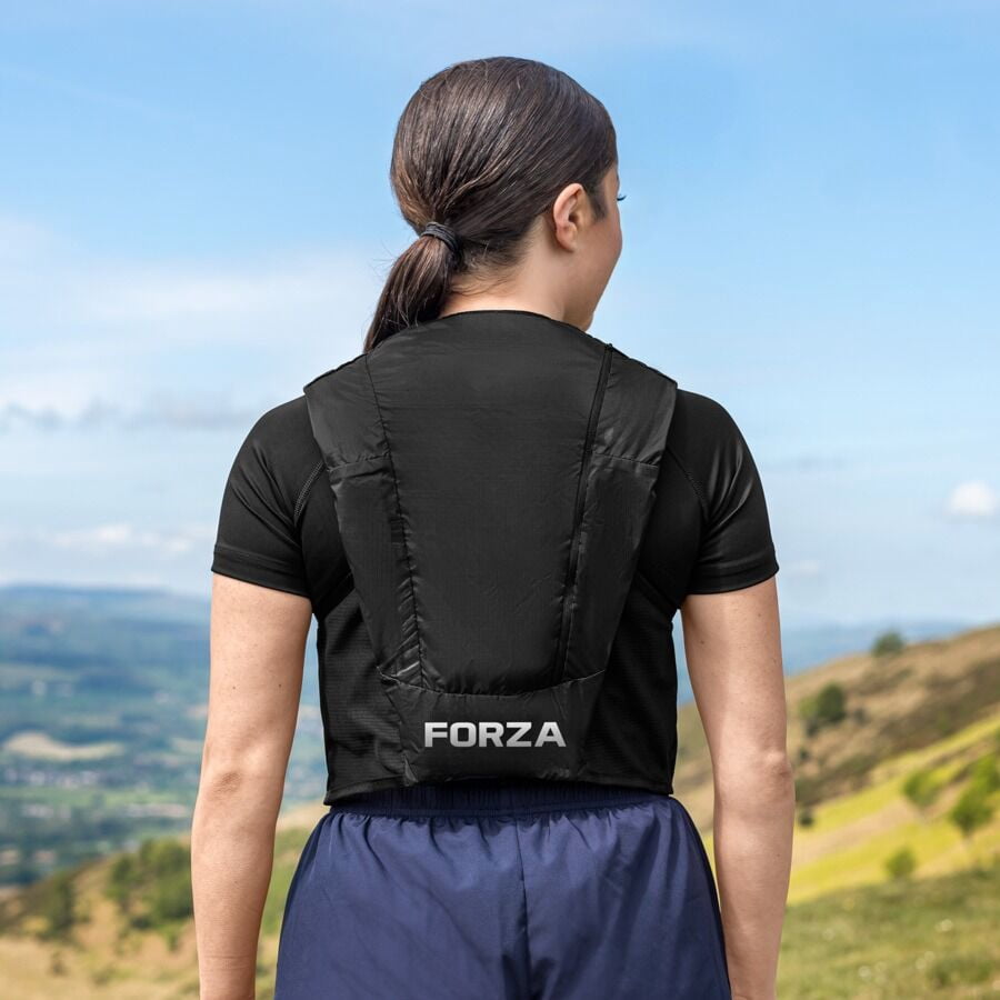 FORZA Running Vest [3 Sizes] | Lightweight Unisex Fit with Soft Flask Pockets Reflective Trim and Adjustable Straps – Ideal for Trail Running Walking Jogging and Cycling