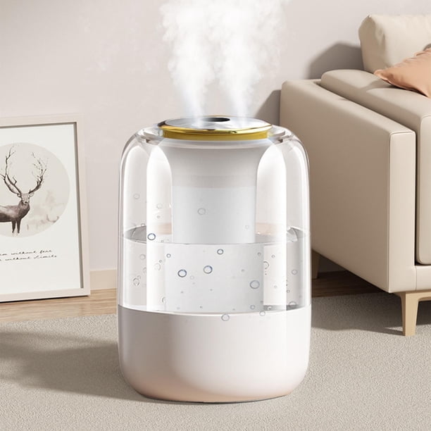Humidificador USB de 2L de alta capacidad para el hogar, la oficina, la luz nocturna, la pantalla digital, el dormitorio y el humidificador.