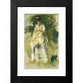 thumbnail image 2 of Pierre-Auguste Renoir 13x18 Black Modern Framed Museum Art Print Titled - Woman Standing by a Tree (1866), 2 of 5