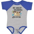 thumbnail image 3 of Inktastic My Great Grandma Loves Me with Sloth and Hearts Boys or Girls Baby Bodysuit, 3 of 5