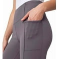 thumbnail image 3 of Mondetta Women's High Rise Ribbed Panel Legging, Purple, 2X-Large, 3 of 4
