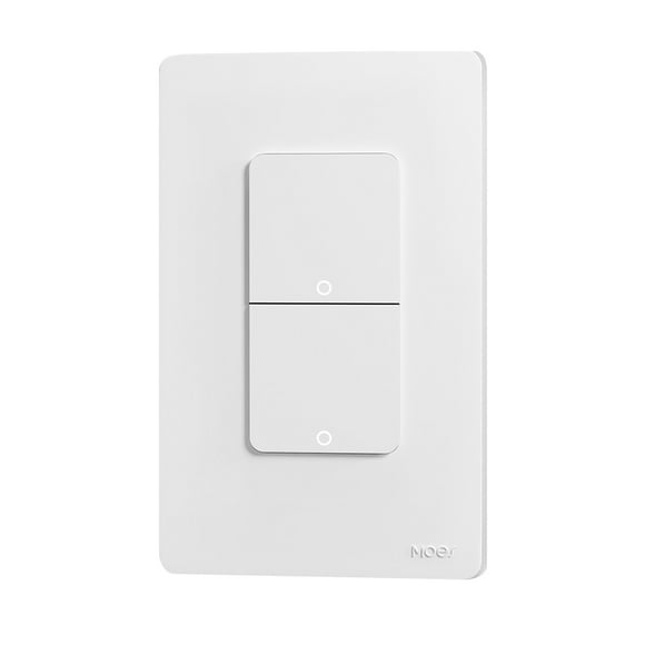 Mistaha Interrupteur Lumineux Wifi Tuya pour Maison Intelligente avec Contrôle du Rétroéclairage, Commande Vocale et par Application, Fonction Minuterie, Interrupteur Bidirectionnel, Couleur Blanche Norme Américaine