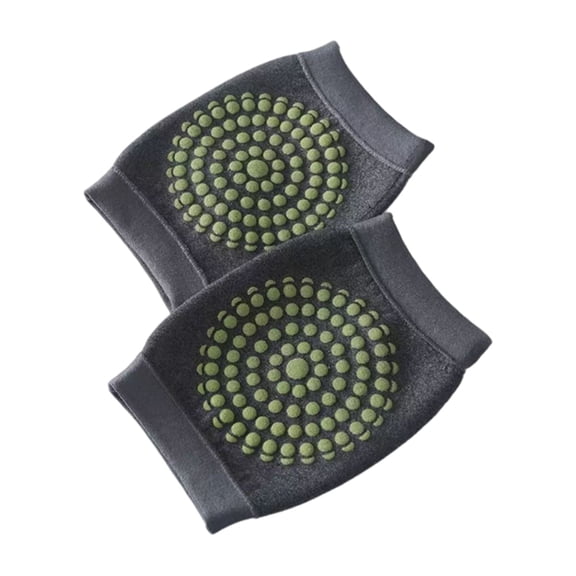 HOARBOEG Dark Gray Mugwort Warm Knee Sleeves Leg Warmers, Self-Heating Knee Pads for Men and Women, Acupressure Knee Support Brace, Thermal Knee Protector with Elastic Compression Fit