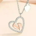 thumbnail image 2 of Feet Heart Necklace Gift Set - To My Mommy, Pregnancy Gifts for First Time Moms, 2 of 5