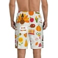 thumbnail image 3 of Kdxio Thanksgiving Print Mens Sleep Shorts Bottoms Soft Comfy Pajama Wear Pants with Drawstring Pockets, 3 of 7