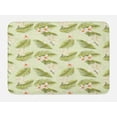 thumbnail image 1 of Leaves Bath Mat, Repetitive Tropical Blossoms Frangipani Palm Leaf in Spring Colors, Plush Bathroom Decor Mat with Non Slip Backing, 29.5" X 17.5", Pastel Green Multicolor, by Ambesonne, 1 of 2