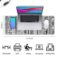 thumbnail image 5 of Long Mouse Pads for Desk,Black Geometric Triangle Diamond Pattern Desk Mats on Top Of Desks, Desk Mouse Pad Extra Large with 3mm Non-Slip Base and Stitched Edge for Gaming,Office,Work,Home 31.5"x11.8", 5 of 6