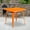 Orange, variant on Emma + Oliver Commercial Grade 31.5" Square Orange Metal Indoor-Outdoor Table