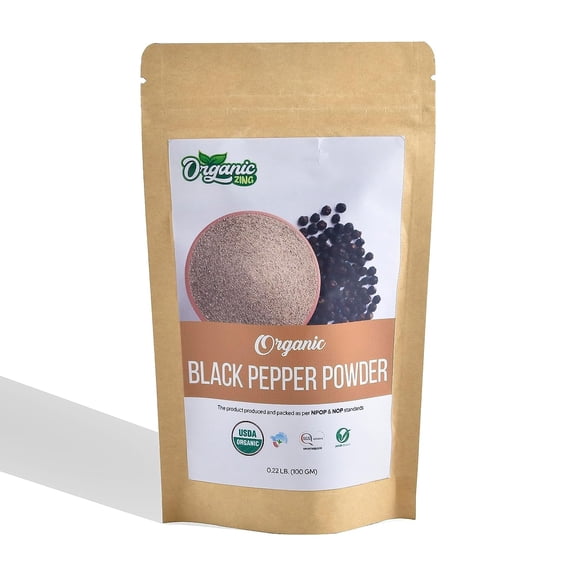 Organic Black Pepper Powder | Add Flavor To Your Dish | Natural & Organic - 0.22 LB/100g
