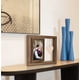 thumbnail image 5 of Marco giratorio de doble cara para fotos de 6 pulgadas | Pantalla de mesa vertical horizontal de acrílico HD | Madera marrón envejecida | Tiene capacidad para 2 fotos | Decoración de la oficina en, 5 of 7