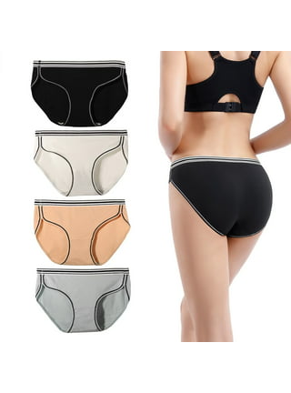 INNERSY Girls Underwear Cotton Briefs Panties for Teens 6-Pack (S(8-10  yrs), Black)