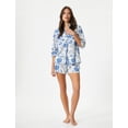 thumbnail image 2 of Viscose Long Sleeve Buttoned Floral Pyjama Top, 2 of 6