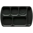 thumbnail image 2 of G.E.T. 6 Compartment School Cafeteria Tray, Right Handed, 10" x 15", Black (4 Pack), 2 of 2